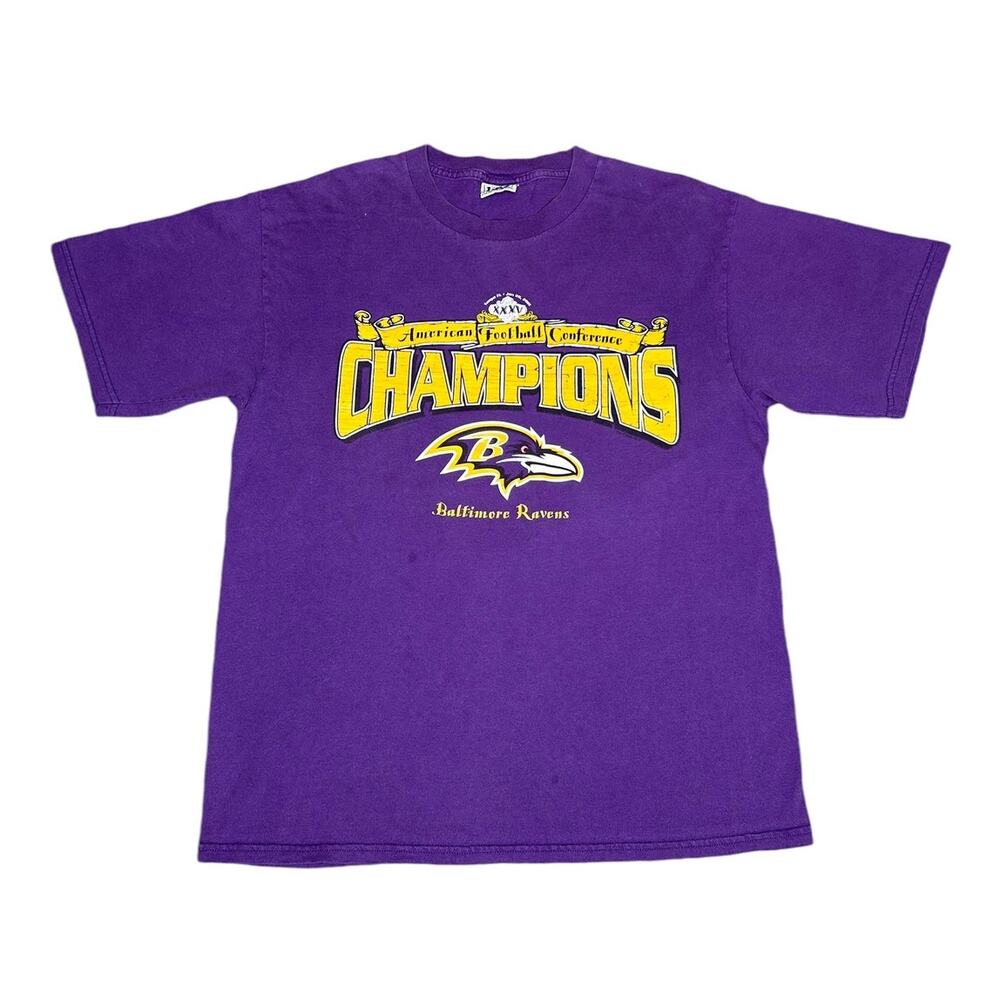 Vintage Lee Sport Baltimore Ravens NFL AFC Champions T-Shirt